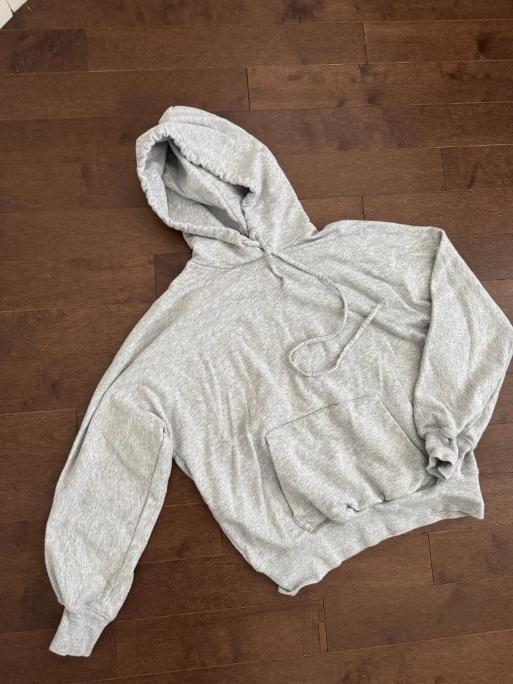 Aritzia Community Grey Hoodie Oversized Size S Cozy Pullover